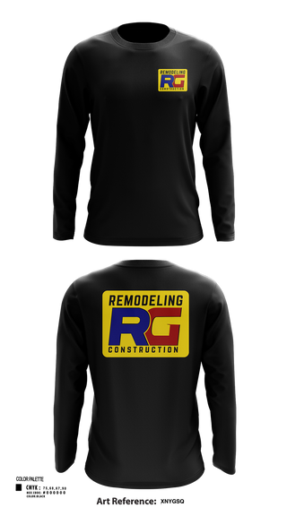 Long Sleeve Performance Shirt, Rg remodeling, , Teamtime, Team time, sublimation, custom sports apparel, team uniforms, spirit wear, spiritwear, sports uniforms, custom shirts, team store, custom team store, fundraiser sports, apparel fundraiser