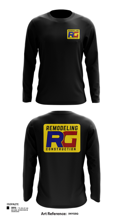 Rg remodeling 25459976 Long Sleeve Performance Shirt - 134