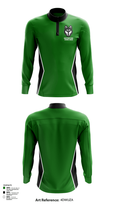 Hartford High School Cheer 40549424 Quarter Zip Jacket - 129