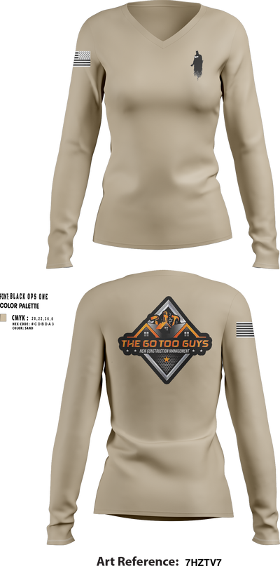 The Go Too Guy LLC 2092883 Women's Long Sleeve V-neck Shirt -1 252