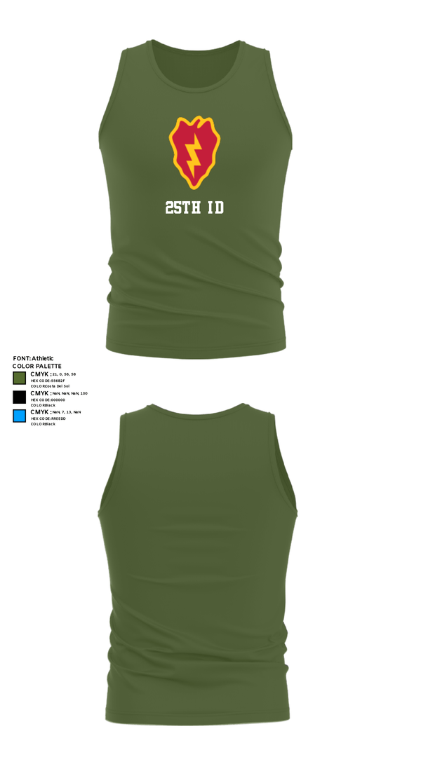 Tank Top, 25th ID, Army, Teamtime, Team time, sublimation, custom sports apparel, team uniforms, spirit wear, spiritwear, sports uniforms, custom shirts, team store, custom team store, fundraiser sports, apparel fundraiser