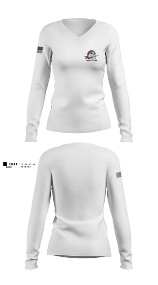 Womens Long Sleeve Vneck Shirt 1, Braden River High School Wrestling, Wrestling, Teamtime, Team time, sublimation, custom sports apparel, team uniforms, spirit wear, spiritwear, sports uniforms, custom shirts, team store, custom team store, fundraiser sports, apparel fundraiser