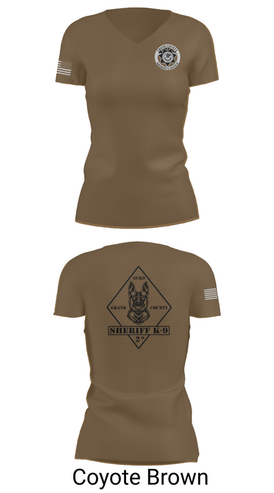 GCSO K9 19813935 Women's Short Sleeve V-neck Shirt - 8