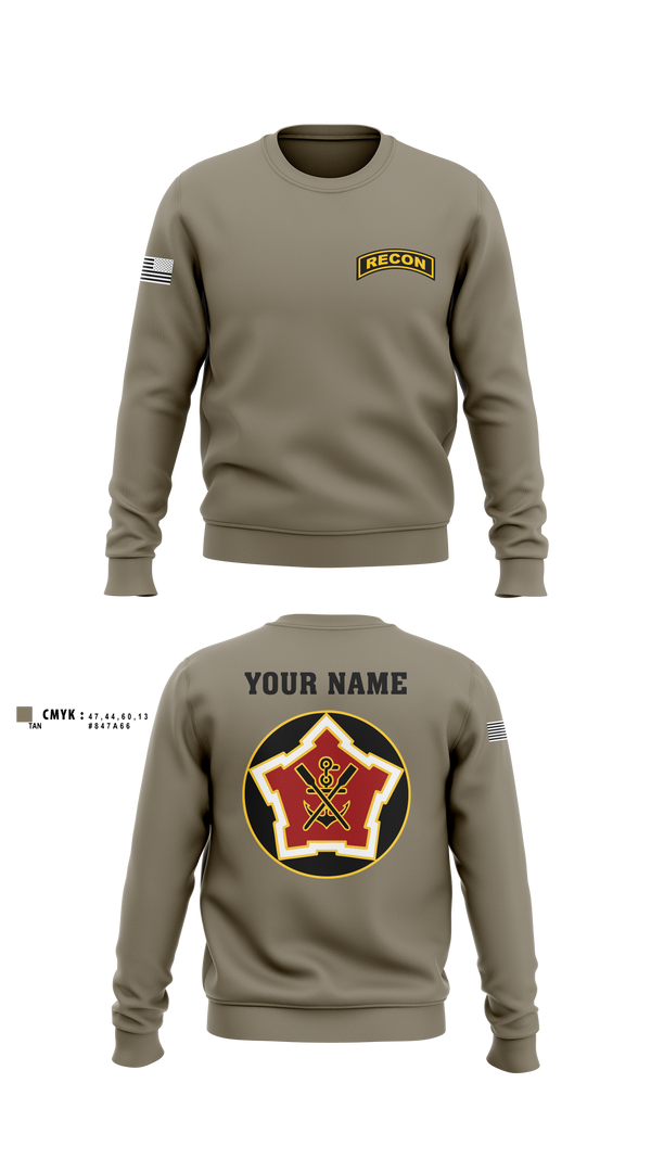 Crew Neck Sweatshirt, Recon, Army, Teamtime, Team time, sublimation, custom sports apparel, team uniforms, spirit wear, spiritwear, sports uniforms, custom shirts, team store, custom team store, fundraiser sports, apparel fundraiser