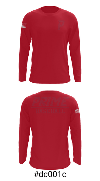 Long Sleeve Performance Shirt, Prime Baseball, Baseball, Teamtime, Team time, sublimation, custom sports apparel, team uniforms, spirit wear, spiritwear, sports uniforms, custom shirts, team store, custom team store, fundraiser sports, apparel fundraiser