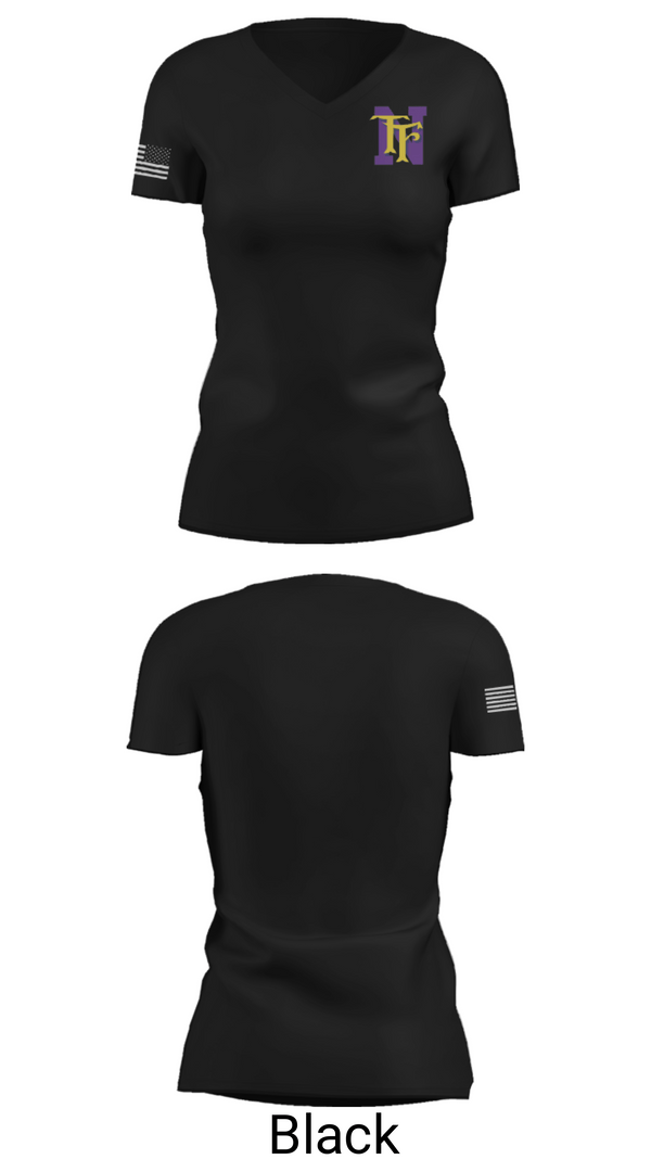 Women's Short Sleeve Vneck Shirt, Thornton Fractional North High School Track, Track & Field, Teamtime, Team time, sublimation, custom sports apparel, team uniforms, spirit wear, spiritwear, sports uniforms, custom shirts, team store, custom team store, fundraiser sports, apparel fundraiser