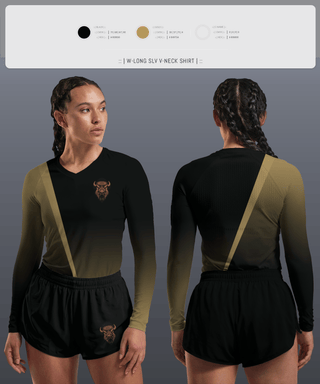 Womens Long Sleeve Vneck Shirt, Hugo Buffaloes Tennis, Tennis, Teamtime, Team time, sublimation, custom sports apparel, team uniforms, spirit wear, spiritwear, sports uniforms, custom shirts, team store, custom team store, fundraiser sports, apparel fundraiser