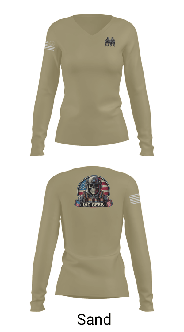 Womens Long Sleeve Vneck Shirt, Marina Police Department, Police, Teamtime, Team time, sublimation, custom sports apparel, team uniforms, spirit wear, spiritwear, sports uniforms, custom shirts, team store, custom team store, fundraiser sports, apparel fundraiser