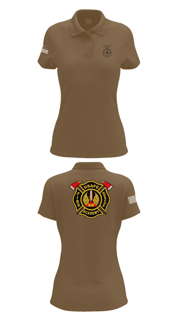 Women's Short Sleeve Performance Polo, 435th CTS, Air Force, Teamtime, Team time, sublimation, custom sports apparel, team uniforms, spirit wear, spiritwear, sports uniforms, custom shirts, team store, custom team store, fundraiser sports, apparel fundraiser