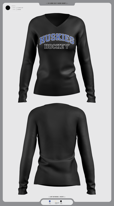 HOWARD COUNTY YOUTH HOCKEY CLUB 22258826 Women's Long Sleeve V-neck Shirt - 10