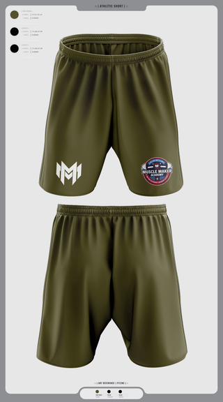 Athletic Shorts With Pockets, Muscle Maker Academy, Space Force, Teamtime, Team time, sublimation, custom sports apparel, team uniforms, spirit wear, spiritwear, sports uniforms, custom shirts, team store, custom team store, fundraiser sports, apparel fundraiser