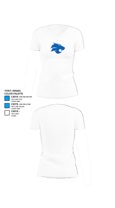 Durant High School Band 15953479 Women's Short Sleeve V-neck Shirt - 18