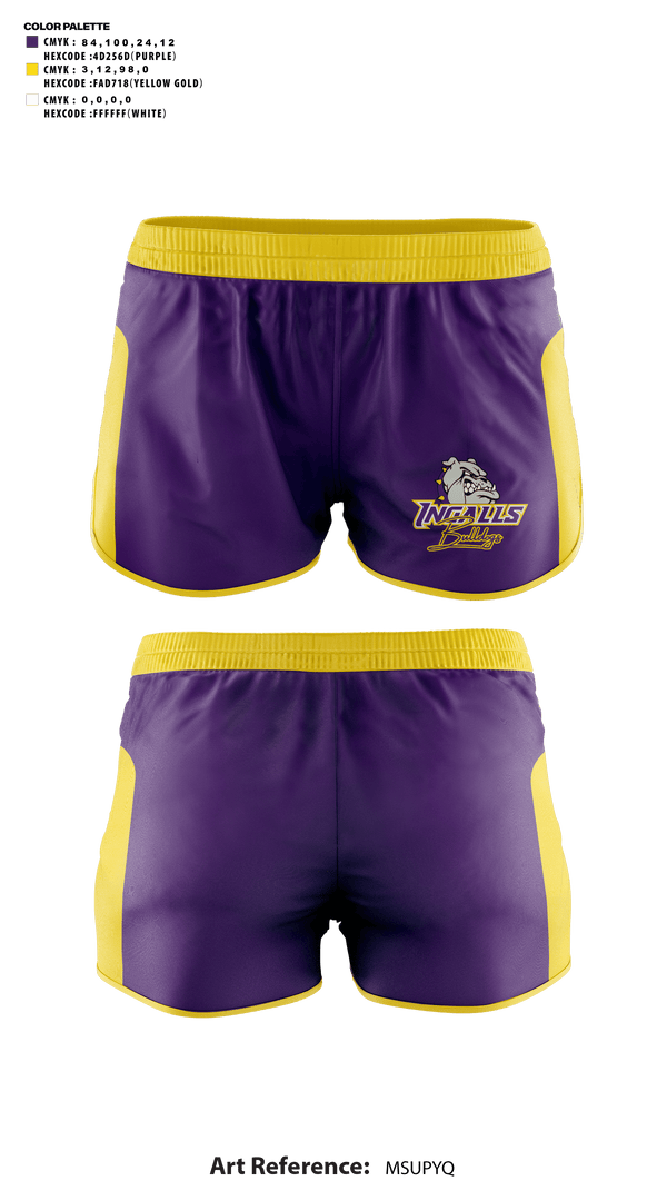 Womens Shorts, Ingalls Junior High School Cross Country, Cross Country, Teamtime, Team time, sublimation, custom sports apparel, team uniforms, spirit wear, spiritwear, sports uniforms, custom shirts, team store, custom team store, fundraiser sports, apparel fundraiser