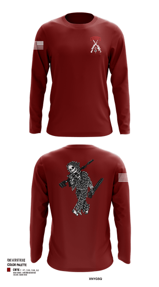 Long Sleeve Performance Shirt, 2-5 CAV Snipers, Army, Teamtime, Team time, sublimation, custom sports apparel, team uniforms, spirit wear, spiritwear, sports uniforms, custom shirts, team store, custom team store, fundraiser sports, apparel fundraiser