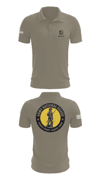 Short Sleeve Performance Polo, Recruiting & Retention Battalion, National Guard, Teamtime, Team time, sublimation, custom sports apparel, team uniforms, spirit wear, spiritwear, sports uniforms, custom shirts, team store, custom team store, fundraiser sports, apparel fundraiser