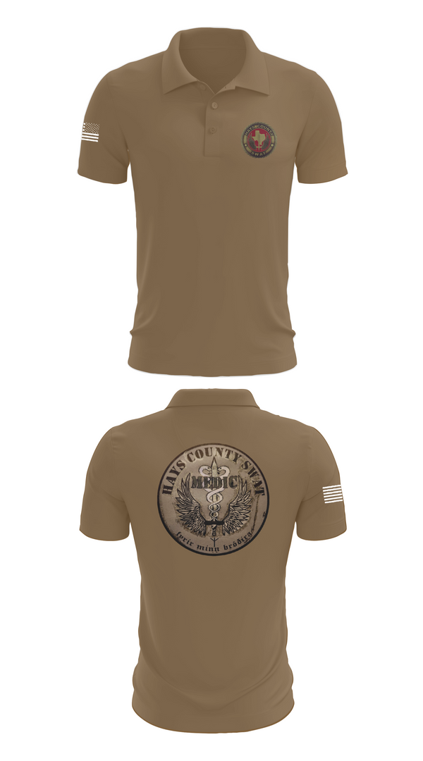 Short Sleeve Performance Polo, Hays County SWAT, Police, Teamtime, Team time, sublimation, custom sports apparel, team uniforms, spirit wear, spiritwear, sports uniforms, custom shirts, team store, custom team store, fundraiser sports, apparel fundraiser
