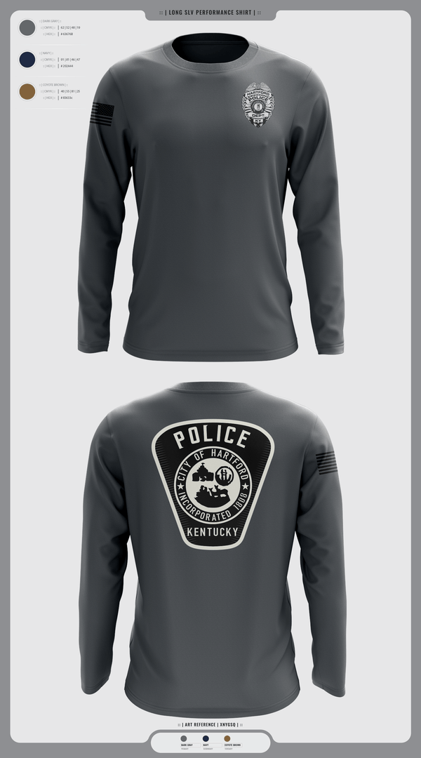 Long Sleeve Performance Shirt, Hartford Police Department, Police, Teamtime, Team time, sublimation, custom sports apparel, team uniforms, spirit wear, spiritwear, sports uniforms, custom shirts, team store, custom team store, fundraiser sports, apparel fundraiser