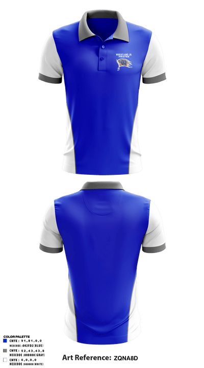 Wheatland youth football and cheer 53677637 Short Sleeve Performance Polo - 1