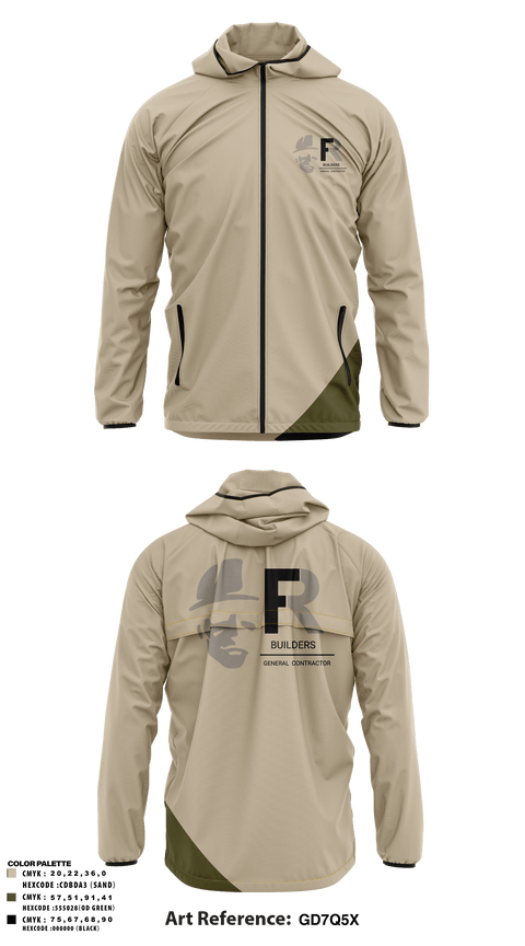 Windbreaker, FR BUILDERS, , Teamtime, Team time, sublimation, custom sports apparel, team uniforms, spirit wear, spiritwear, sports uniforms, custom shirts, team store, custom team store, fundraiser sports, apparel fundraiser
