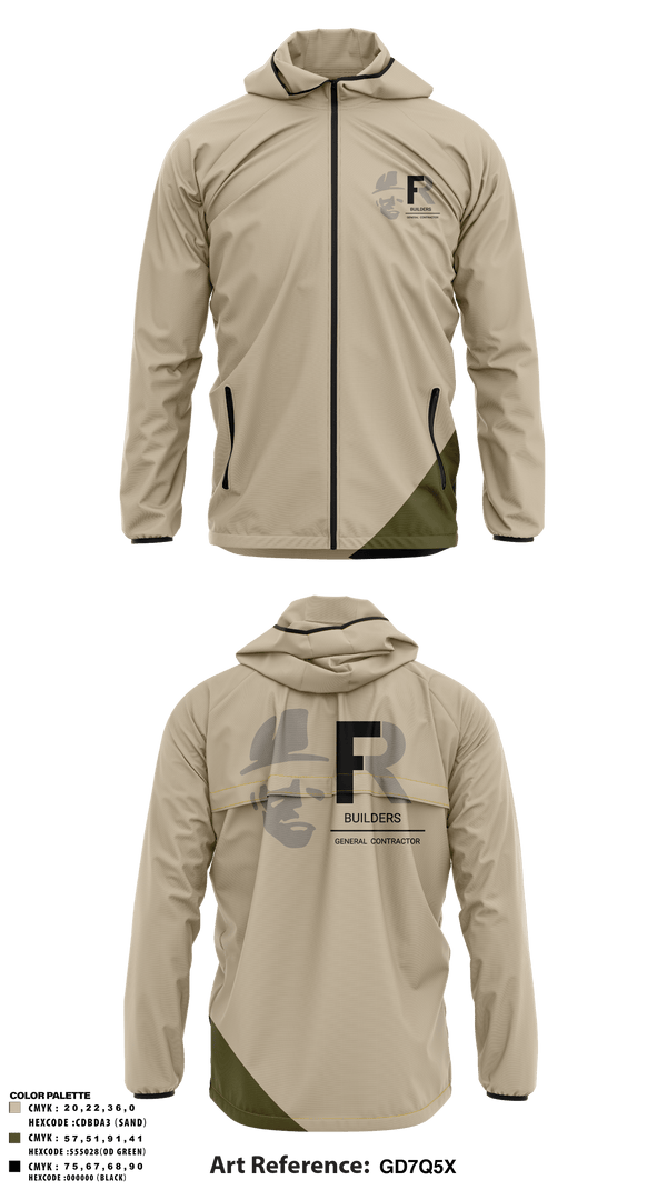 Windbreaker, FR BUILDERS, , Teamtime, Team time, sublimation, custom sports apparel, team uniforms, spirit wear, spiritwear, sports uniforms, custom shirts, team store, custom team store, fundraiser sports, apparel fundraiser