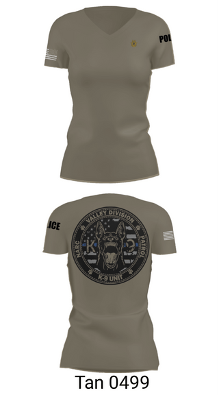 Womens Short Sleeve Vneck Shirt, VALLEY K9, , Teamtime, Team time, sublimation, custom sports apparel, team uniforms, spirit wear, spiritwear, sports uniforms, custom shirts, team store, custom team store, fundraiser sports, apparel fundraiser