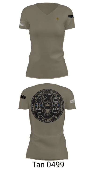 VALLEY K9 75951631 Women's Short Sleeve V-neck Shirt - 65