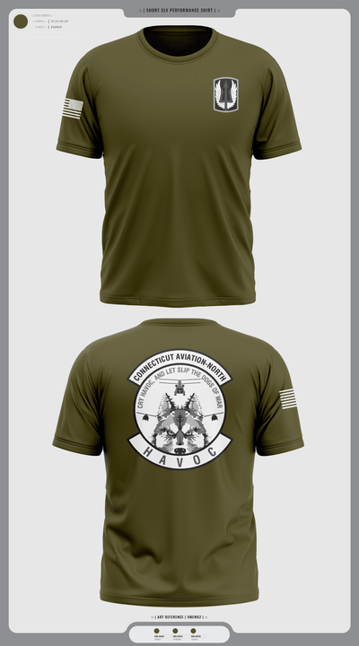 1-169th E Company 36132631 Short Sleeve Performance Shirt - 1