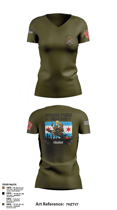 34th DSB 82361505 Women's Short Sleeve V-neck Shirt - 4