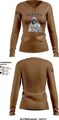 3/2CR Killer Troop 6220684 Women's Long Sleeve V-neck Shirt - 2