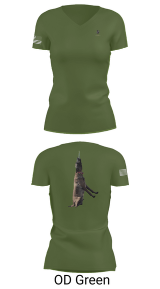 Womens Short Sleeve Vneck Shirt, Mals K9, Army, Teamtime, Team time, sublimation, custom sports apparel, team uniforms, spirit wear, spiritwear, sports uniforms, custom shirts, team store, custom team store, fundraiser sports, apparel fundraiser