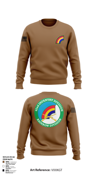 Crew Neck Sweatshirt, 42nd ID, Army, Teamtime, Team time, sublimation, custom sports apparel, team uniforms, spirit wear, spiritwear, sports uniforms, custom shirts, team store, custom team store, fundraiser sports, apparel fundraiser