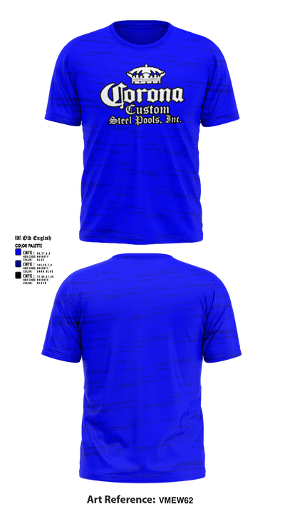 Corona custom steel pools 8655183 Short Sleeve Performance Shirt - 1