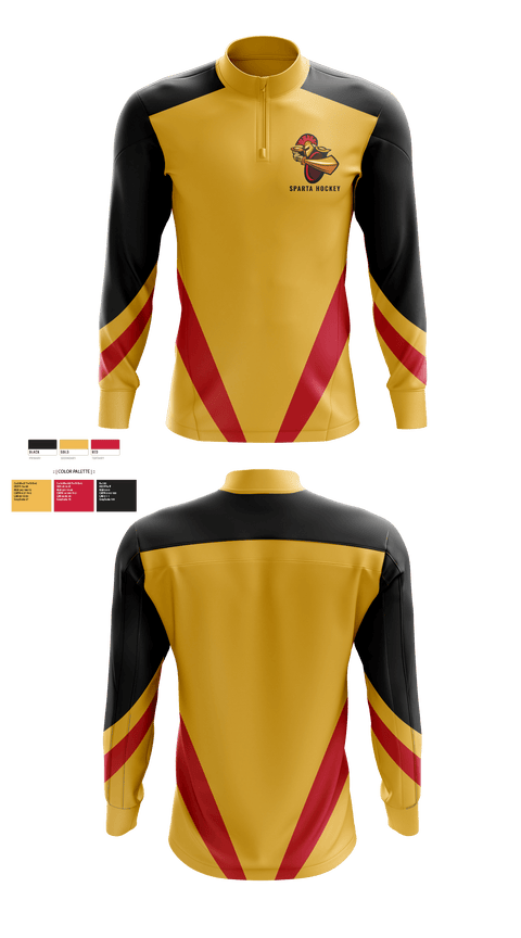 Quarter Zip Jacket, Sparta Youth Hockey, Spirit Store, Teamtime, Team time, sublimation, custom sports apparel, team uniforms, spirit wear, spiritwear, sports uniforms, custom shirts, team store, custom team store, fundraiser sports, apparel fundraiser