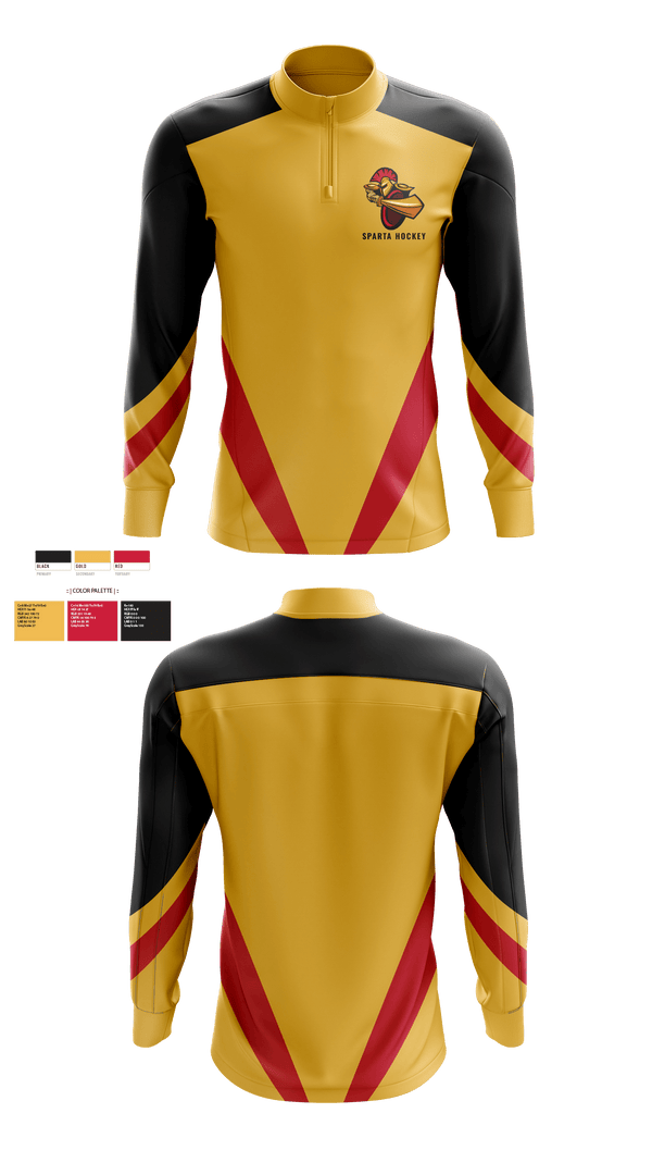 Quarter Zip Jacket, Sparta Youth Hockey, Spirit Store, Teamtime, Team time, sublimation, custom sports apparel, team uniforms, spirit wear, spiritwear, sports uniforms, custom shirts, team store, custom team store, fundraiser sports, apparel fundraiser