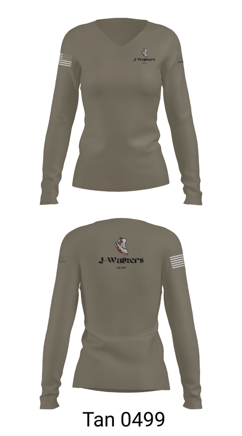 Womens Long Sleeve Vneck Shirt 1, J WALKERS, Air Force, Teamtime, Team time, sublimation, custom sports apparel, team uniforms, spirit wear, spiritwear, sports uniforms, custom shirts, team store, custom team store, fundraiser sports, apparel fundraiser