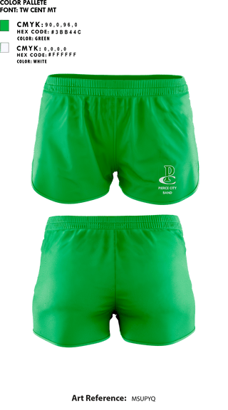 Womens Shorts, Pierce City High School Band, Spirit Store, Teamtime, Team time, sublimation, custom sports apparel, team uniforms, spirit wear, spiritwear, sports uniforms, custom shirts, team store, custom team store, fundraiser sports, apparel fundraiser