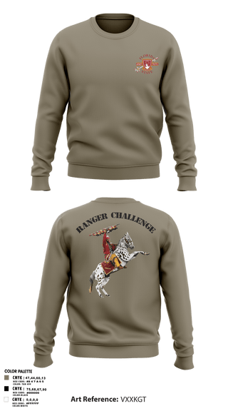 Crew Neck Sweatshirt, FSU ROTC, Army, Teamtime, Team time, sublimation, custom sports apparel, team uniforms, spirit wear, spiritwear, sports uniforms, custom shirts, team store, custom team store, fundraiser sports, apparel fundraiser