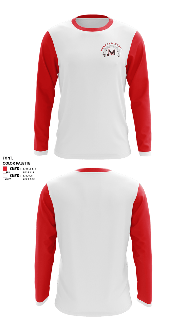 Long Sleeve Performance Shirt, Medford Area Senior High School Band, Spirit Store, Teamtime, Team time, sublimation, custom sports apparel, team uniforms, spirit wear, spiritwear, sports uniforms, custom shirts, team store, custom team store, fundraiser sports, apparel fundraiser