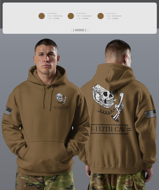 Hoodie, 1-112th cav, , Teamtime, Team time, sublimation, custom sports apparel, team uniforms, spirit wear, spiritwear, sports uniforms, custom shirts, team store, custom team store, fundraiser sports, apparel fundraiser