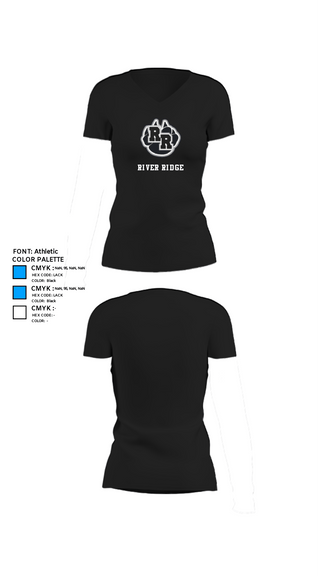 Women's Short Sleeve Vneck Shirt, River Ridge, Spirit Store, Teamtime, Team time, sublimation, custom sports apparel, team uniforms, spirit wear, spiritwear, sports uniforms, custom shirts, team store, custom team store, fundraiser sports, apparel fundraiser