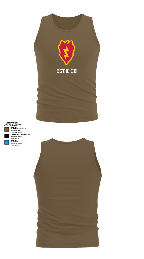Tank Top, 25th ID, Army, Teamtime, Team time, sublimation, custom sports apparel, team uniforms, spirit wear, spiritwear, sports uniforms, custom shirts, team store, custom team store, fundraiser sports, apparel fundraiser