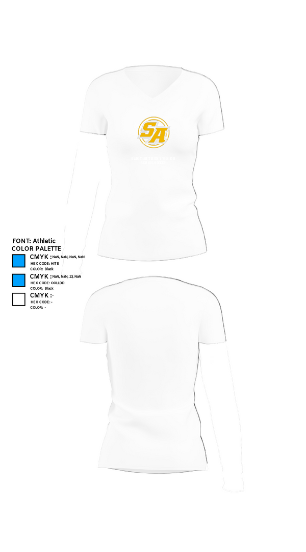Womens Short Sleeve Vneck Shirt, Saint Anthony's High School Soccer, Women's Soccer, Teamtime, Team time, sublimation, custom sports apparel, team uniforms, spirit wear, spiritwear, sports uniforms, custom shirts, team store, custom team store, fundraiser sports, apparel fundraiser