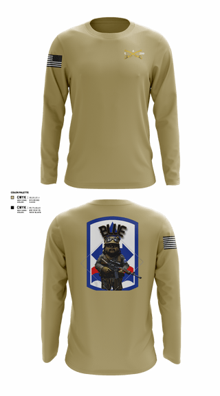 Long Sleeve Performance Shirt, Bad boyzBlue Ewok, Army, Teamtime, Team time, sublimation, custom sports apparel, team uniforms, spirit wear, spiritwear, sports uniforms, custom shirts, team store, custom team store, fundraiser sports, apparel fundraiser