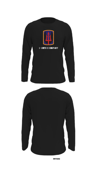 Long Sleeve Performance Shirt, 1-169th E Company, National Guard, Teamtime, Team time, sublimation, custom sports apparel, team uniforms, spirit wear, spiritwear, sports uniforms, custom shirts, team store, custom team store, fundraiser sports, apparel fundraiser