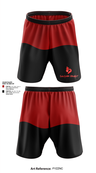 Sacred Heart Ministries 55103863 Athletic Shorts With Pockets - 1
