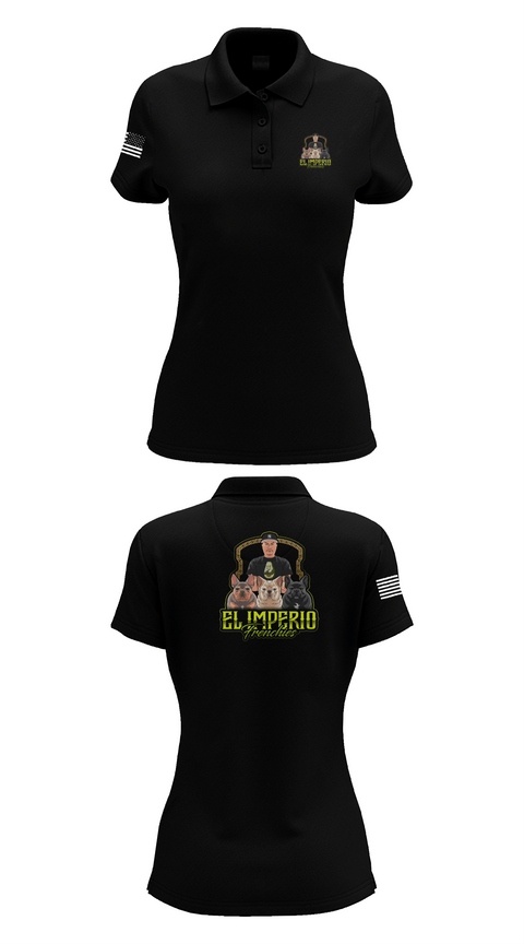 Womens Short Sleeve Performance Polo, EL IMPERIO FRENCHIES, , Teamtime, Team time, sublimation, custom sports apparel, team uniforms, spirit wear, spiritwear, sports uniforms, custom shirts, team store, custom team store, fundraiser sports, apparel fundraiser