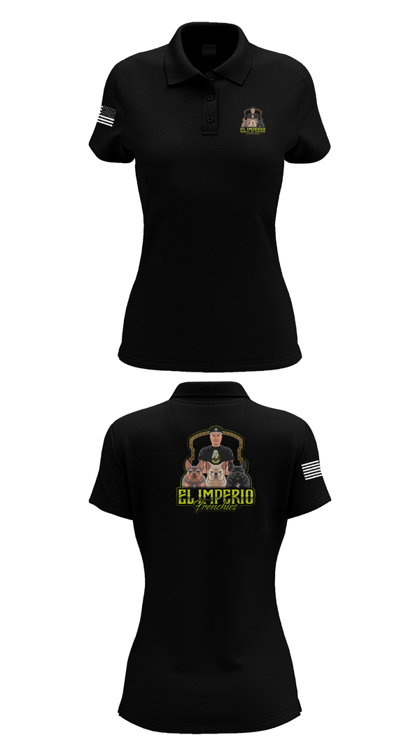 Womens Short Sleeve Performance Polo, EL IMPERIO FRENCHIES, , Teamtime, Team time, sublimation, custom sports apparel, team uniforms, spirit wear, spiritwear, sports uniforms, custom shirts, team store, custom team store, fundraiser sports, apparel fundraiser