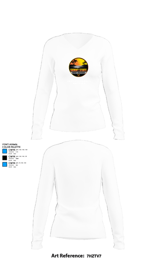 Womens Long Sleeve Vneck Shirt, Sunny State Property Maintenance, , Teamtime, Team time, sublimation, custom sports apparel, team uniforms, spirit wear, spiritwear, sports uniforms, custom shirts, team store, custom team store, fundraiser sports, apparel fundraiser