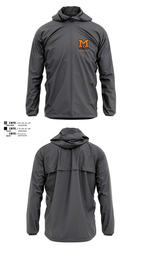 Windbreaker, Girls Tennis McDonogh School, Tennis, Teamtime, Team time, sublimation, custom sports apparel, team uniforms, spirit wear, spiritwear, sports uniforms, custom shirts, team store, custom team store, fundraiser sports, apparel fundraiser