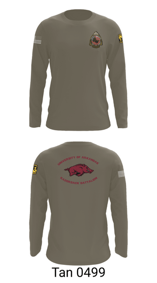 Long Sleeve Performance Shirt, University of Arkansas Army ROTC - Razorback Battalion, Army, Teamtime, Team time, sublimation, custom sports apparel, team uniforms, spirit wear, spiritwear, sports uniforms, custom shirts, team store, custom team store, fundraiser sports, apparel fundraiser